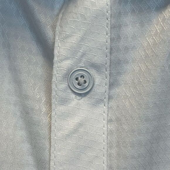 J.B. HOLT Shirt Men's 2XL White Textured Long Sleeve Athletic Fit Button Down - Picture 4 of 16